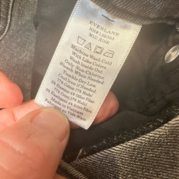 EVERLANE Size 28 Ankle Jeans Authentic Stretch Mid Rise Women Skinny Grey Denim - Picture 4 of 13